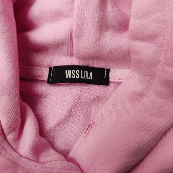 Miss Lola Pink crop hoodie and lower - Picture 5 of 7